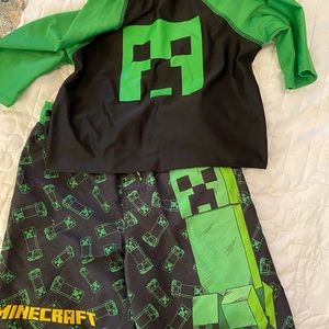 EUC boys Minecraft swim set
